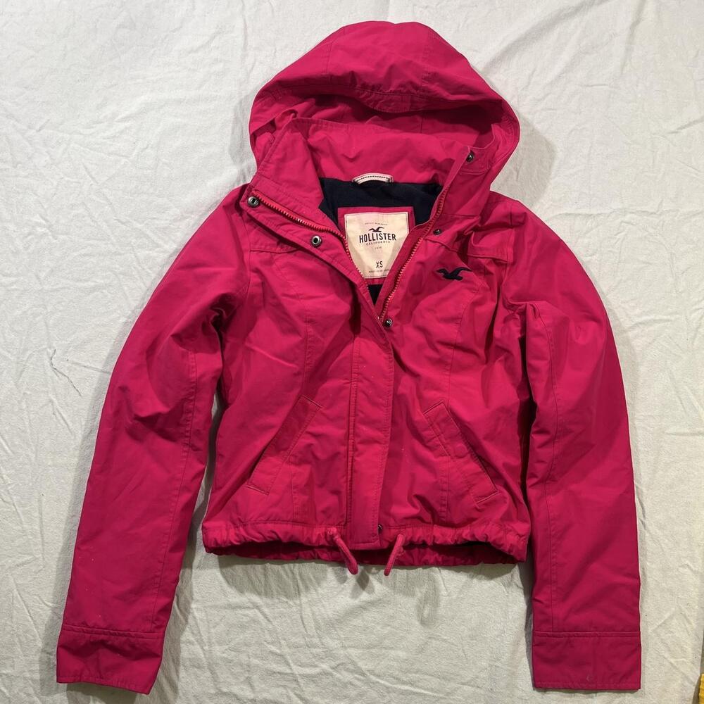 Vintage Y2K Hollister Hot Pink All-Weather Jacket Size XS